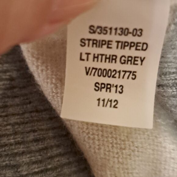 Gap Womens Sweater Green Gray Knit Striped Short Sleeve V-neck Preppy Style -XS - Picture 11 of 14